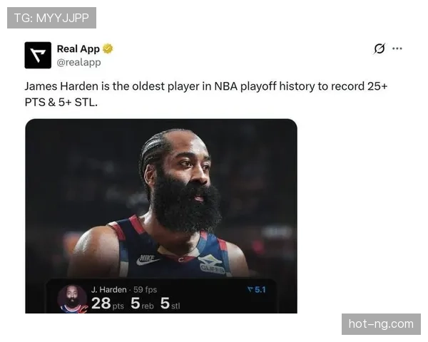 米德尔顿挡拆创高效得分，拉开与哈登关键时刻表现差距